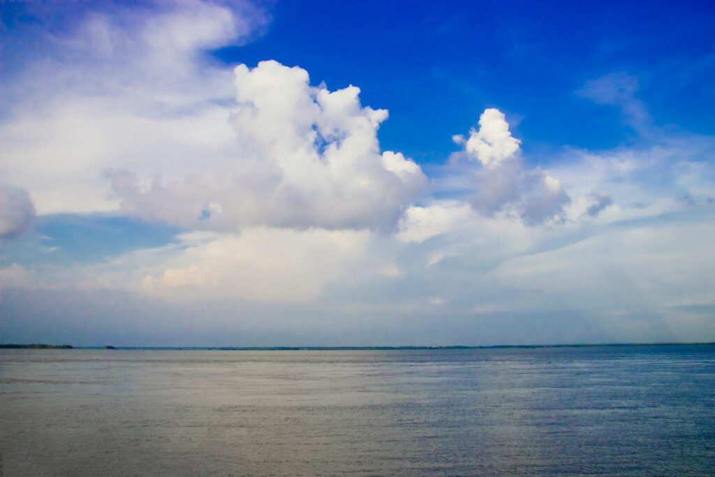 A panaromic view of Yamuna river.