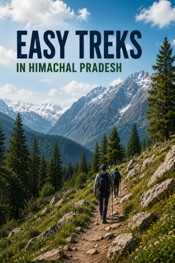 Easy Treks in Himachal Scenic mountain trail in Himachal Pradesh representing easy trekking routes for beginners